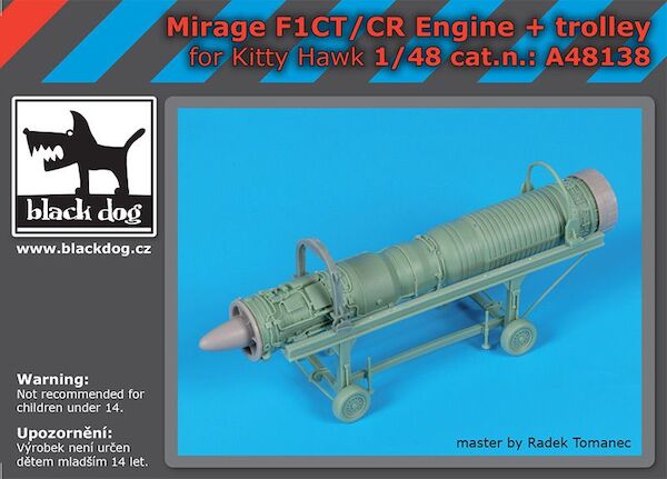 Mirage F1CT / CR engine + trolley (Kitty Hawk)  A48138