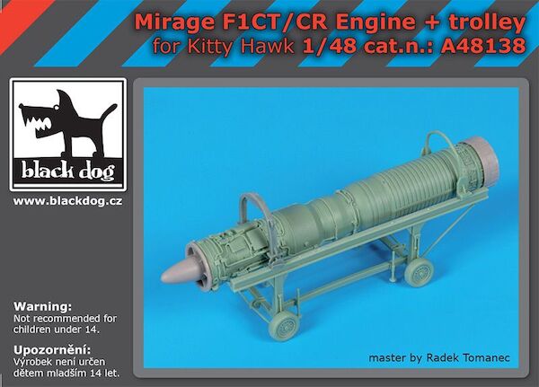 Mirage F1CT / CR engine + trolley (Kitty Hawk) A48138