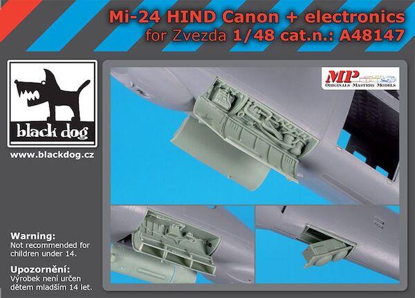Mil Mi24 Hind canon + electronics (Zvezda) A48147