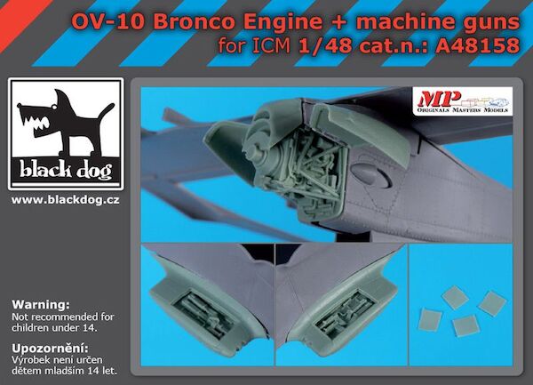 North-American/Rockwell OV-10A/OV-10D+ Bronco engine + machine guns (ICM)  A48158