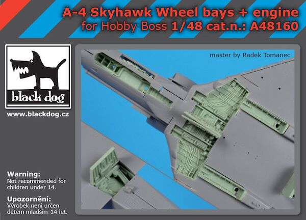 A-4 Skyhawk wheel bays + engine (Hobby Boss)  A48160