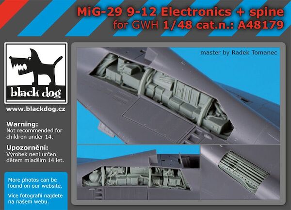 Mikoyan Mig29 9-12 Fulcrum electronics+spine(Great Wall Hobby) A48179