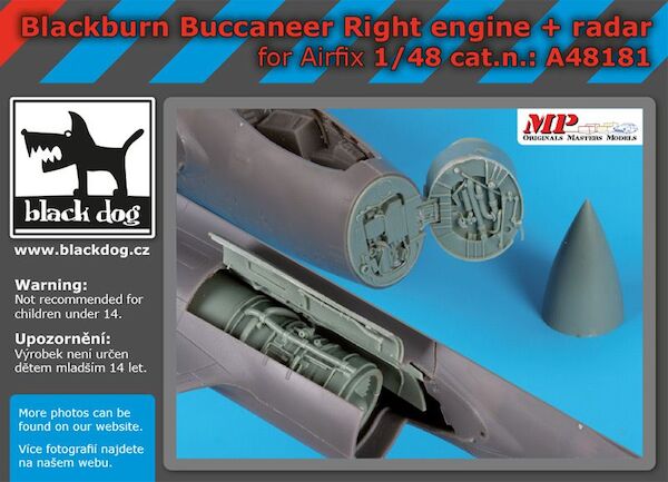 Blackburn Buccaneer right engine+radar (Airfix)  A48181