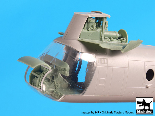 CH46D Sea Knight front engine (APU) + cockpit (Hobby Boss) A72067