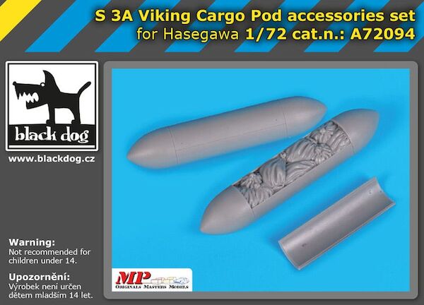 Lockheed S3A Viking cargo POD accessories set (Hasegawa)  A72094