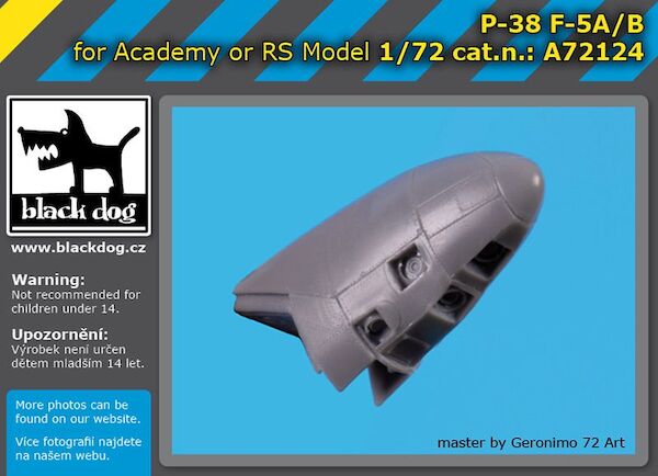 Lockheed P38 /F5A Phto Lichtning nose (Academy/RS) A72124