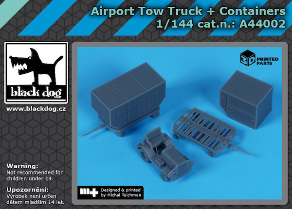 Airport tow truck + baggage carts BDA44002