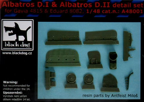 Albatros D1/D2 detail set (Eduard)  BDA48001
