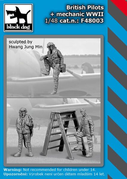 British Pilots + Mechanic WWII  f48003