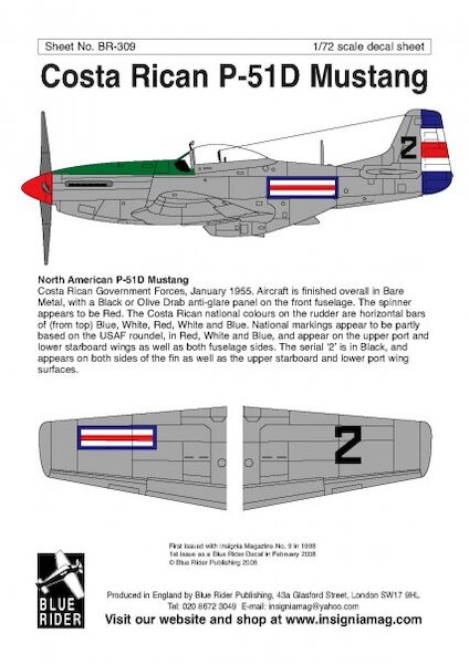 P51D Mustang (Costa Rica AF)  BR309