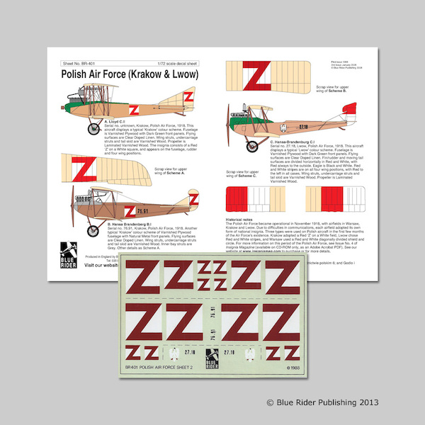 Polish Air Force Markings 1919-1920  BR401