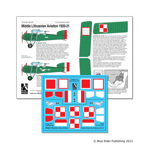 Middle Lithuania Army Aviation 1920-1921(Breguet Br14)  BR405