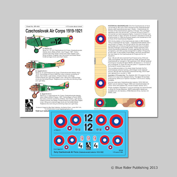 Czechoslovakian Air Corps 1919-1921 (Phoen.C1,Spad  BR406