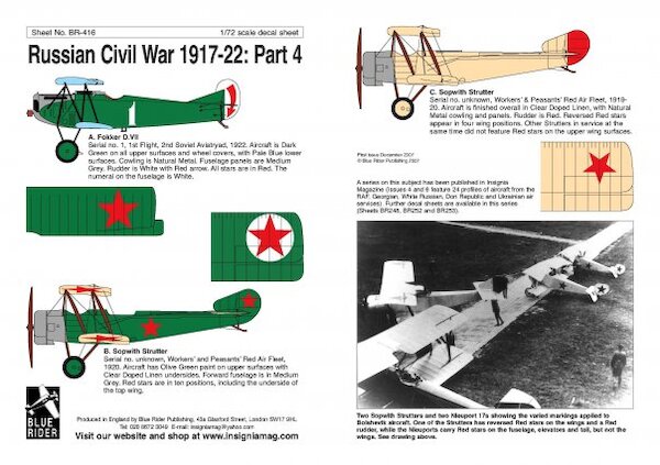 Russian Civil War Pt4 (Fokker D7, strutter)  BR416