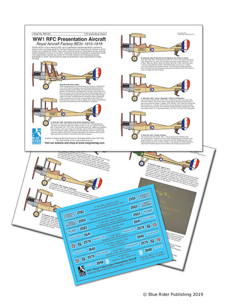 WW1 RFC Presentation Aircraft (RAF Be2c 915-1919)  BR423