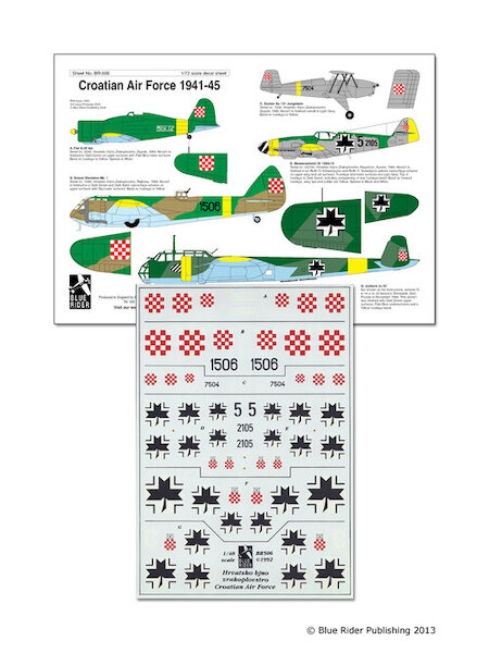 Croatian AF WW2 (G50,Blenheim,Bu131,BF109G,Do17Z) BR506