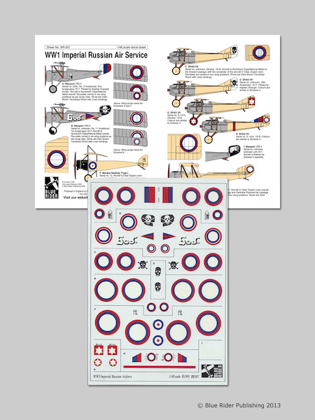 WW1 Imperial Russian Air Service Markings  BR507