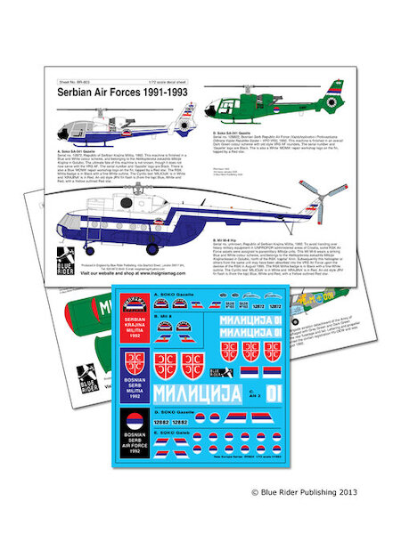 Bosnian-Serb Air Force  1991-1993 (Gazelle,AN2,Galeb, Mil8)  BR803
