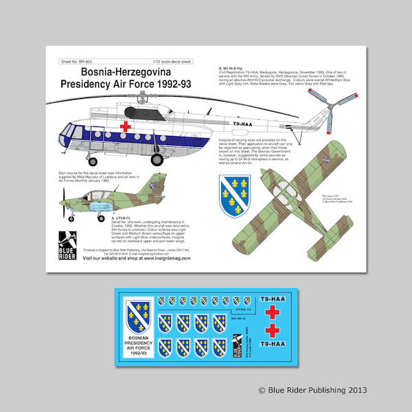 UTVA75, Mil Mi8 Bosnia-Herzegovina AF  BR805