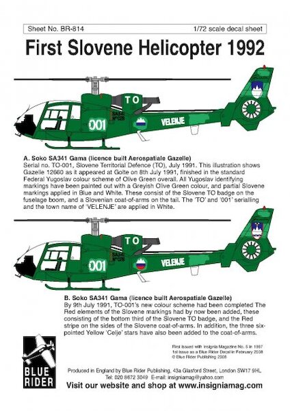 Slovene's First helicopters (SA342 Gazelle) BR814