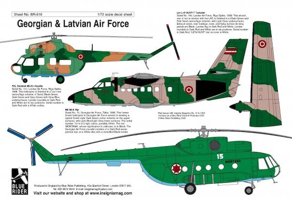 Latvian/ Georgian AF (Mi2, Let 410,  Mi8)  BR816