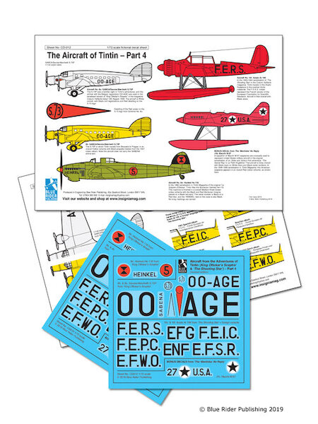 The Aircraft of Tintin part 4: SM73P, He118, Arado Ar196) CD012