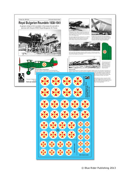 Royal Bulgarian Air Force Roundels 1937-1941  MS005