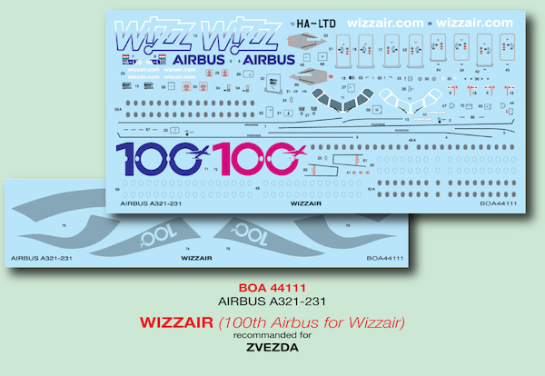 Airbus A321 (Wizzair' 100th Airbus special Livery)  boa144111