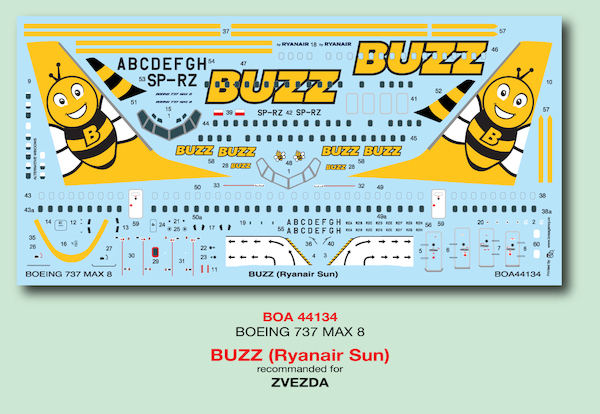 Boeing 737 MAX 8 (BUZZ Ryanair Sun) (Zvezda)  BOA144134