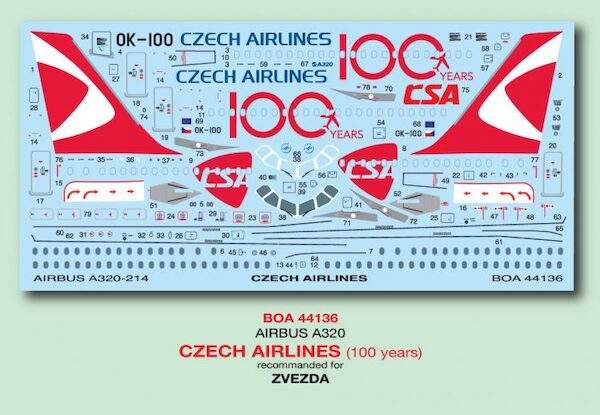 Airbus A320  (Czech Airlines 100 Years)  BOA144136