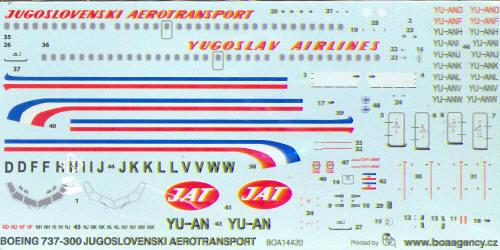 Boeing 737-300 (Jugoslovenski Aerotransport JAT) boa14420