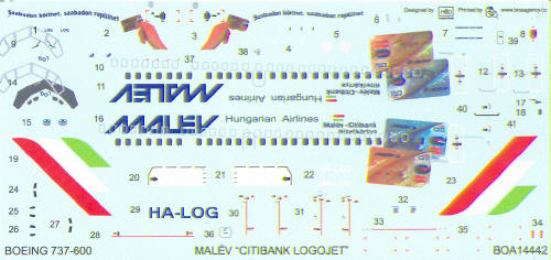 Boeing 737-600 (Malev - citibank livery)  boa14442