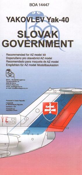 Yakovlev Yak40 (Slovak Government) boa14447