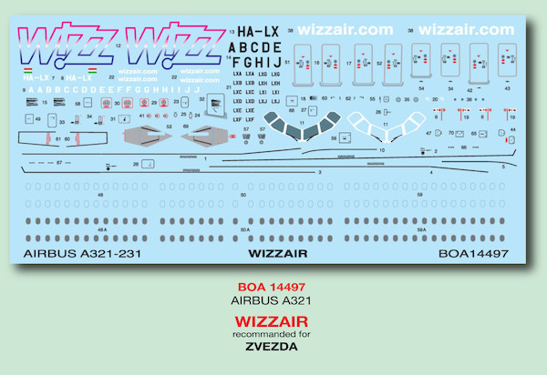 Airbus A321 (WIZZAIR) (Zvezda kit) boa14497