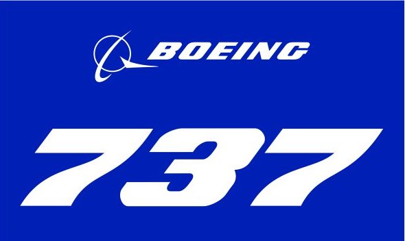 737 Blue Sticker STICK 737 BLUE