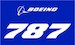 787 Blue Sticker 