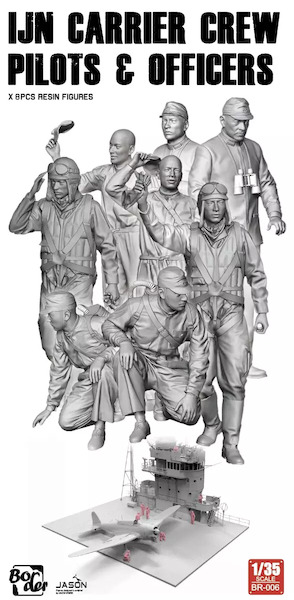 IJN Aircraft Carrier Crew Pilots  & Officers (8 figures)  BR-006