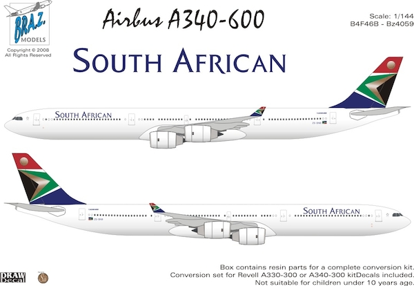 Airbus A340-600 (South African Airways) b4kf46b-BZ4059