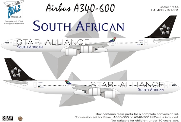 Airbus A340-600 (South African Airways - Star Alliance) b4kf46d-BZ4061