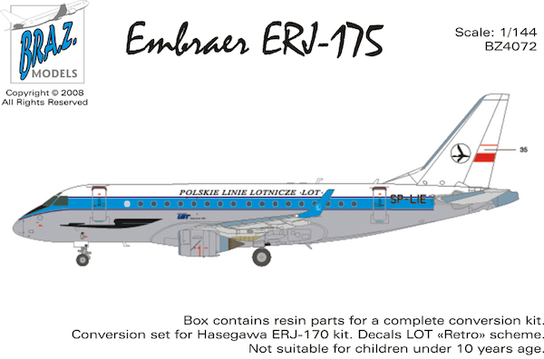 Embraer ERJ175 (LOT - Retro- ) (Hasegawa) BZ4072