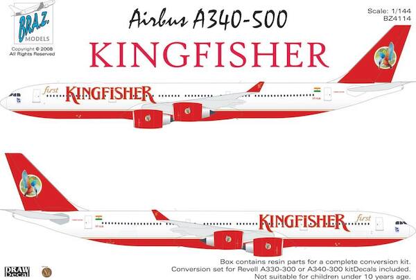 Airbus A340-500 (Kingfisher)  BZ4114