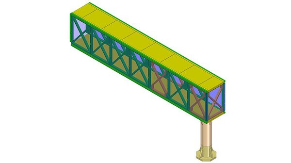 Airport Terminal to Jetway Connecting Bridge Glass Style  BZ4121