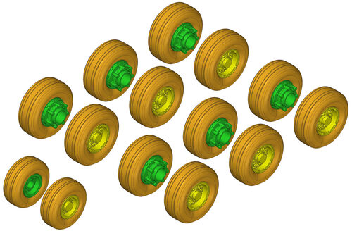 Boeing 777-200, -200ER, -300 Weighted wheels BZ4131