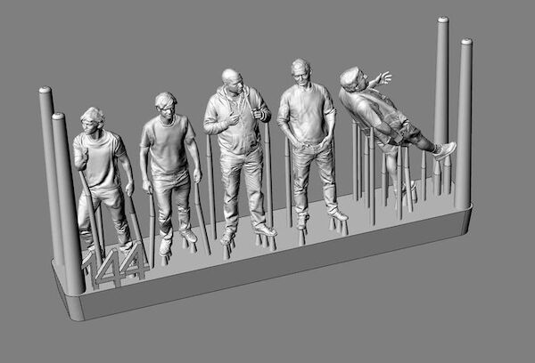 Aeroclub members-5 figures (3D print) brl144208