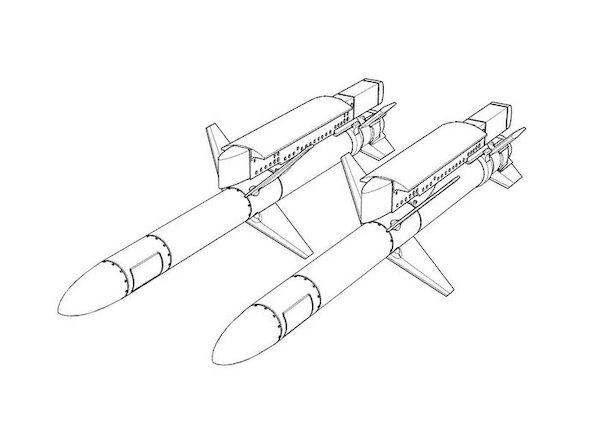 AGM45 Shrike, US Air to Ground anti-radar missile (2x)  BRL32040