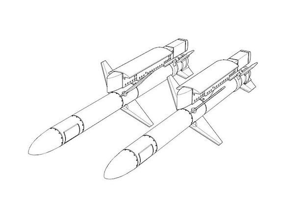 AGM45 Shrike, US Air to Ground anti-radar missile (2x) BRL32040