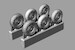 Spitfire 4 spoke wheel set with 3 types of tires brl32053