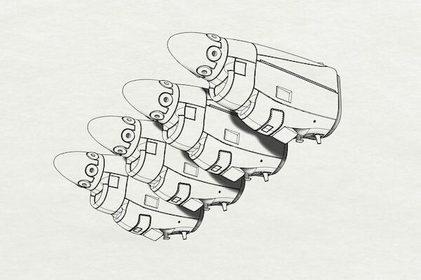 Lockheed C130J Hercules engine Nacelles (Italeri) BRL48123