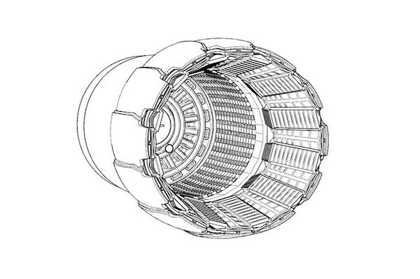 F16C/D block 40-50 GE F110 engine nozzle (Tamiya)  BRL48126