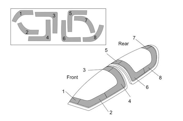 DG1000S Glider Canopy Mask (Brengun kit) BRL48146